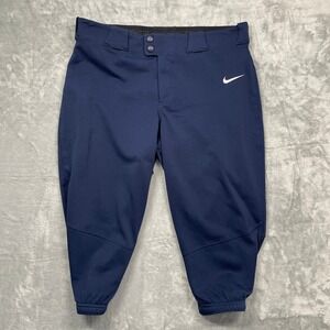 Nike Softball Pants Women Large Navy Blue Team Engineered Knicker Athletic